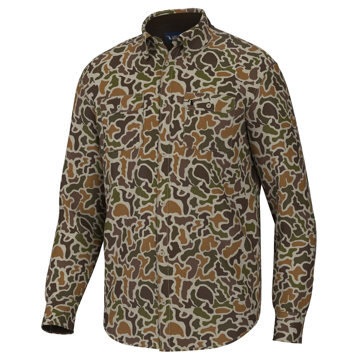 Localflage Vintage Camo Button Down Shirt