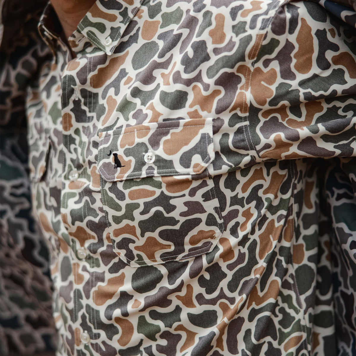 Localflage Vintage Camo Button Down Shirt