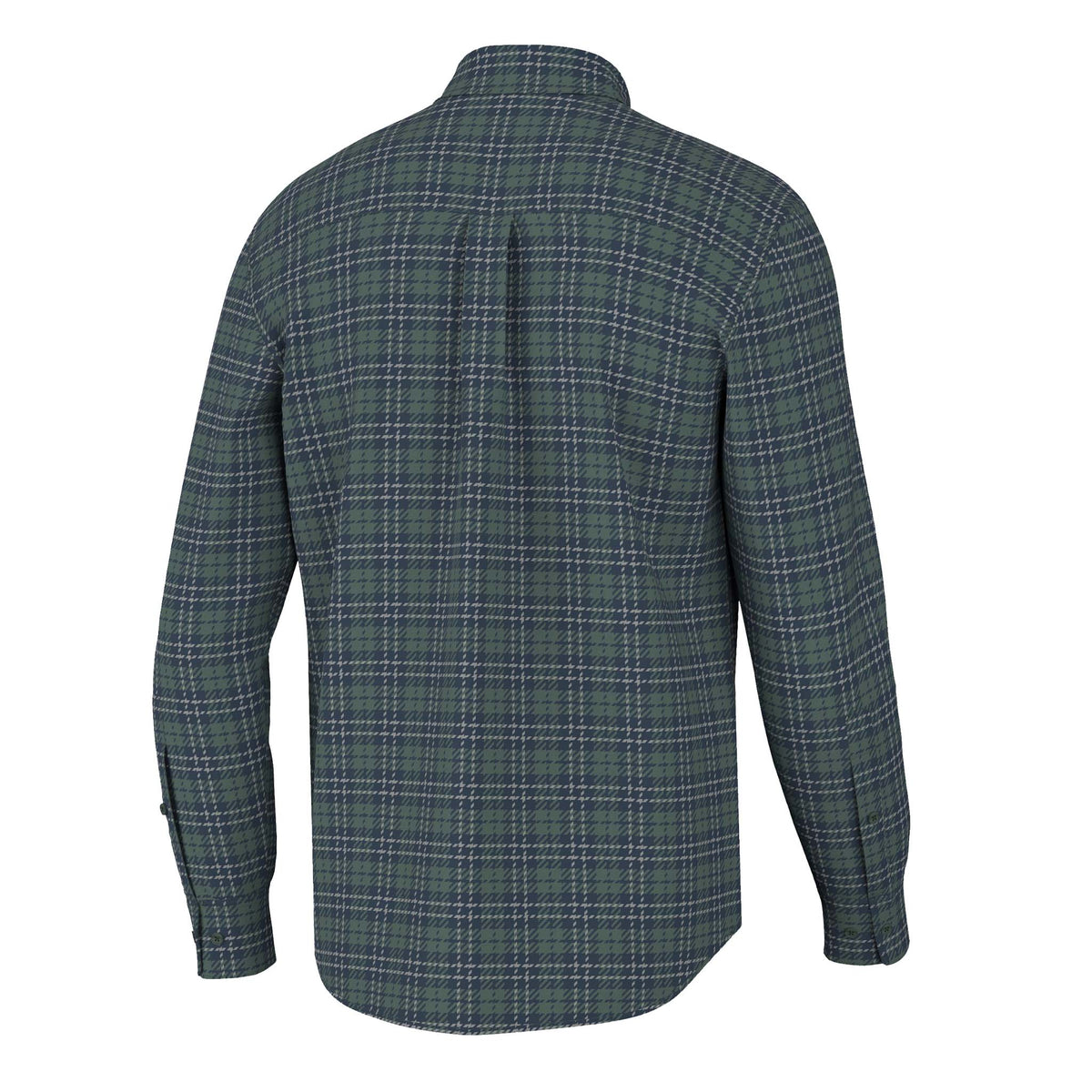Green plaid shirt on a white background