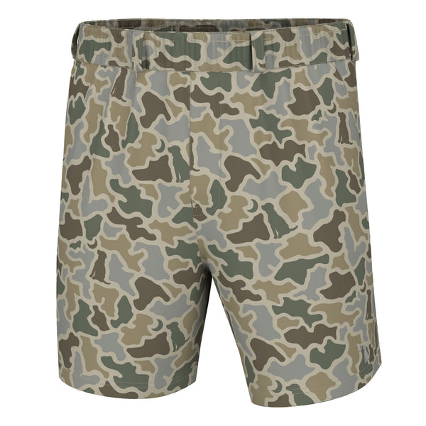 Men's Volley Shorts in Sand Dog and Moon Camo