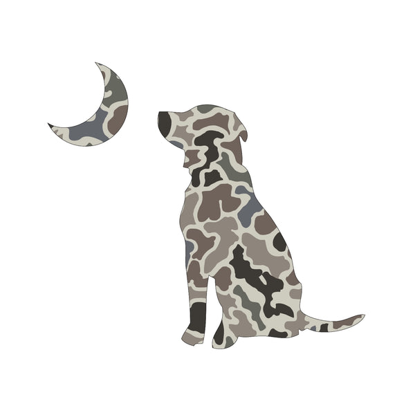 Localflage Dog and Moon Decal