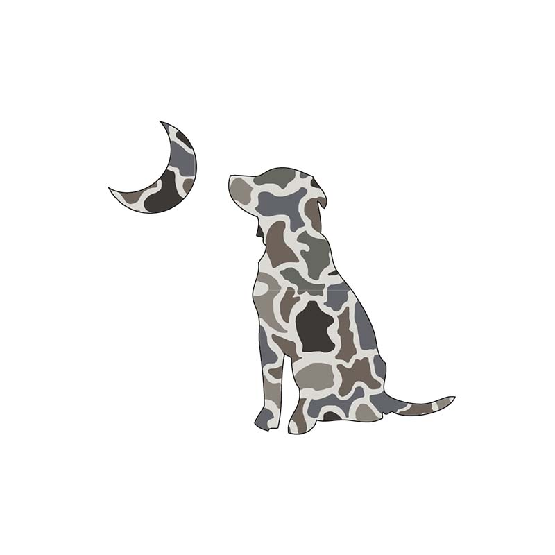 Dog and Moon Decal