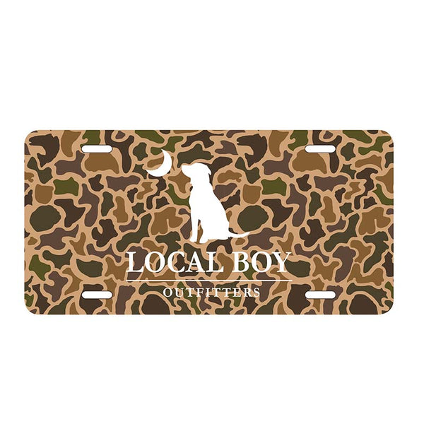 Camo printed decorative vehicle license plate