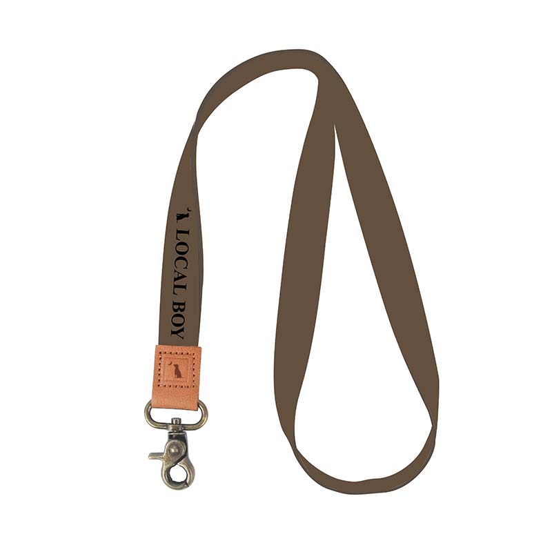 Local Boy Outfitters Brown Logo Lanyard | Palmetto Moon