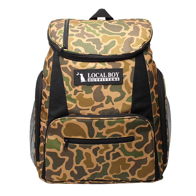 Old School Camo Backpack Cooler