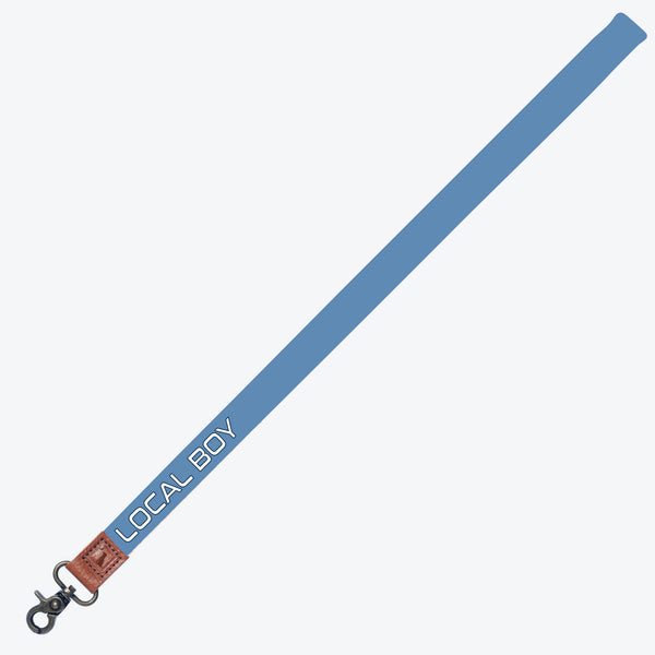 Classic Blue Local Boy Lanyard with metal clasp shown on a white background.