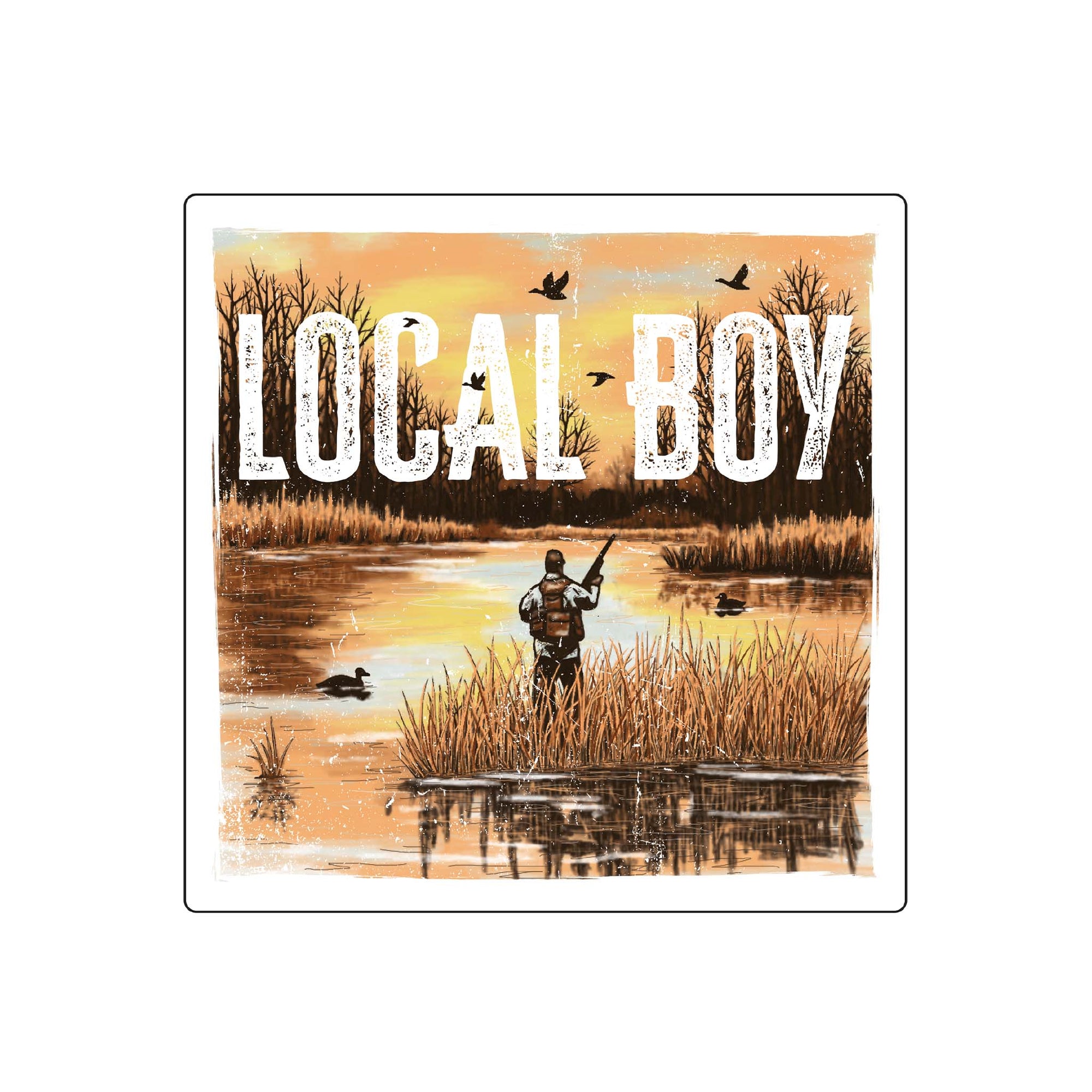 Local Boy Outfitters Square Waterfowl Decal
