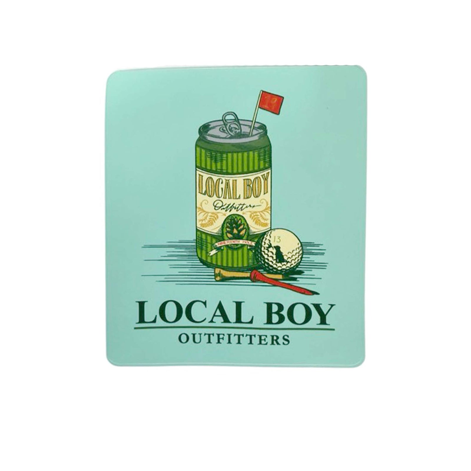 Local Boy golf can decal
