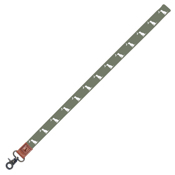 Local Boy Classic Lanyard in Thyme Dog and Moon