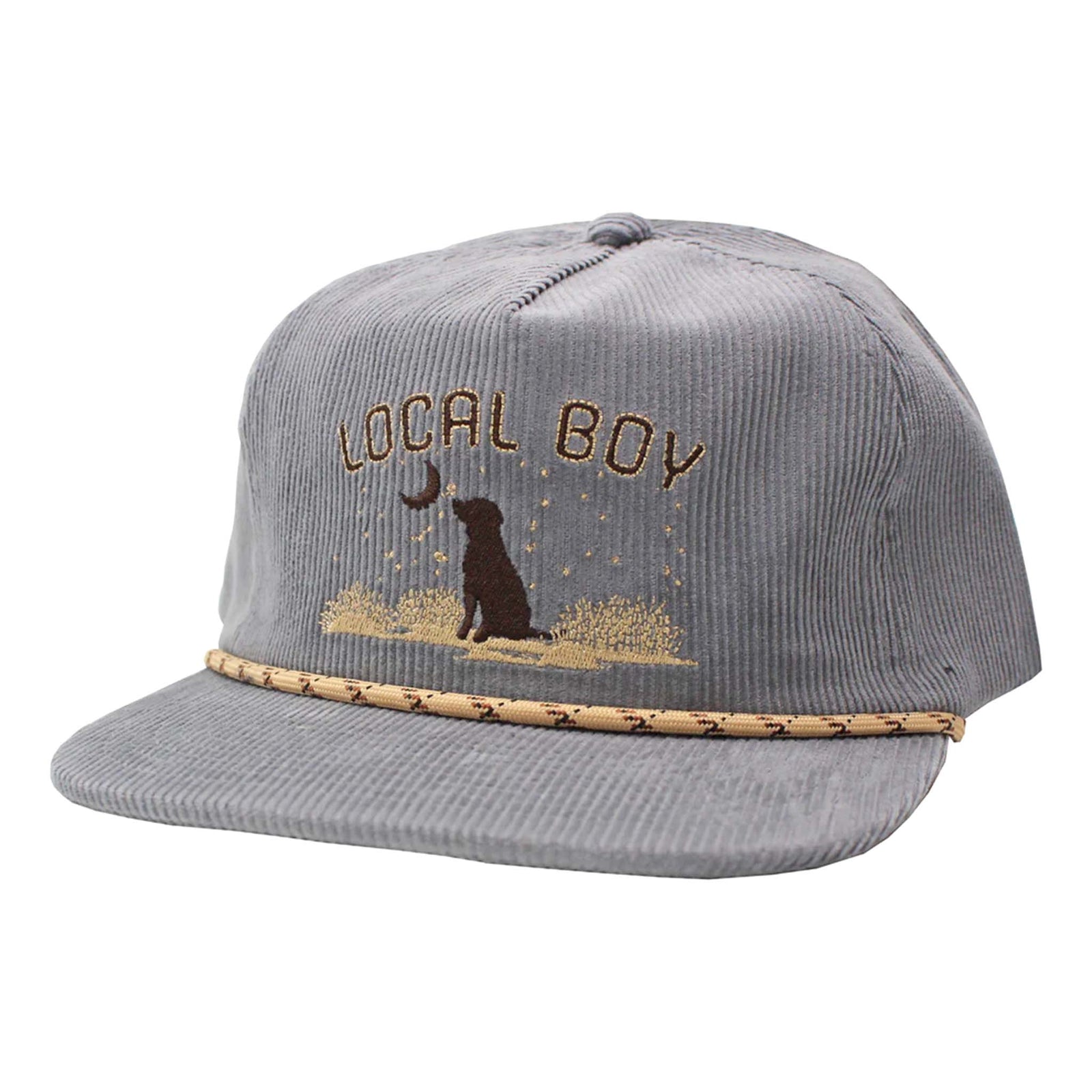 Local boy outfitters Desert Dog Corduroy Hat in faded slate