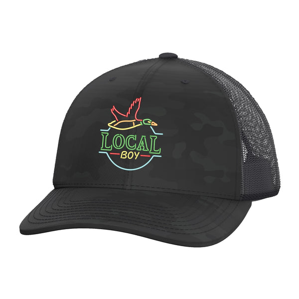 Neon Duck Logo Multi Camo Hat