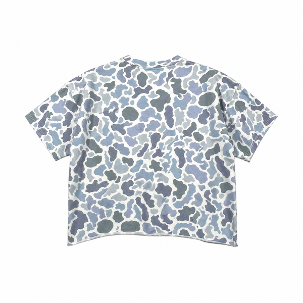 Youth Short Sleeve Boxy Crop Athletic Top in Localflage Coast