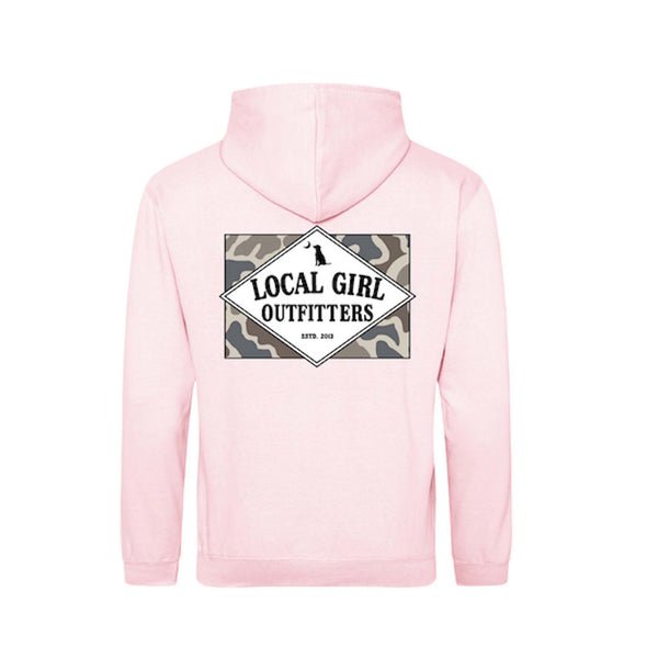 Youth Localflage Founders Hoodie in Baby Pink