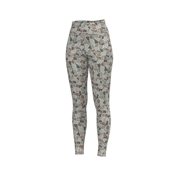 Youth Leggings in Forest Camo Flora