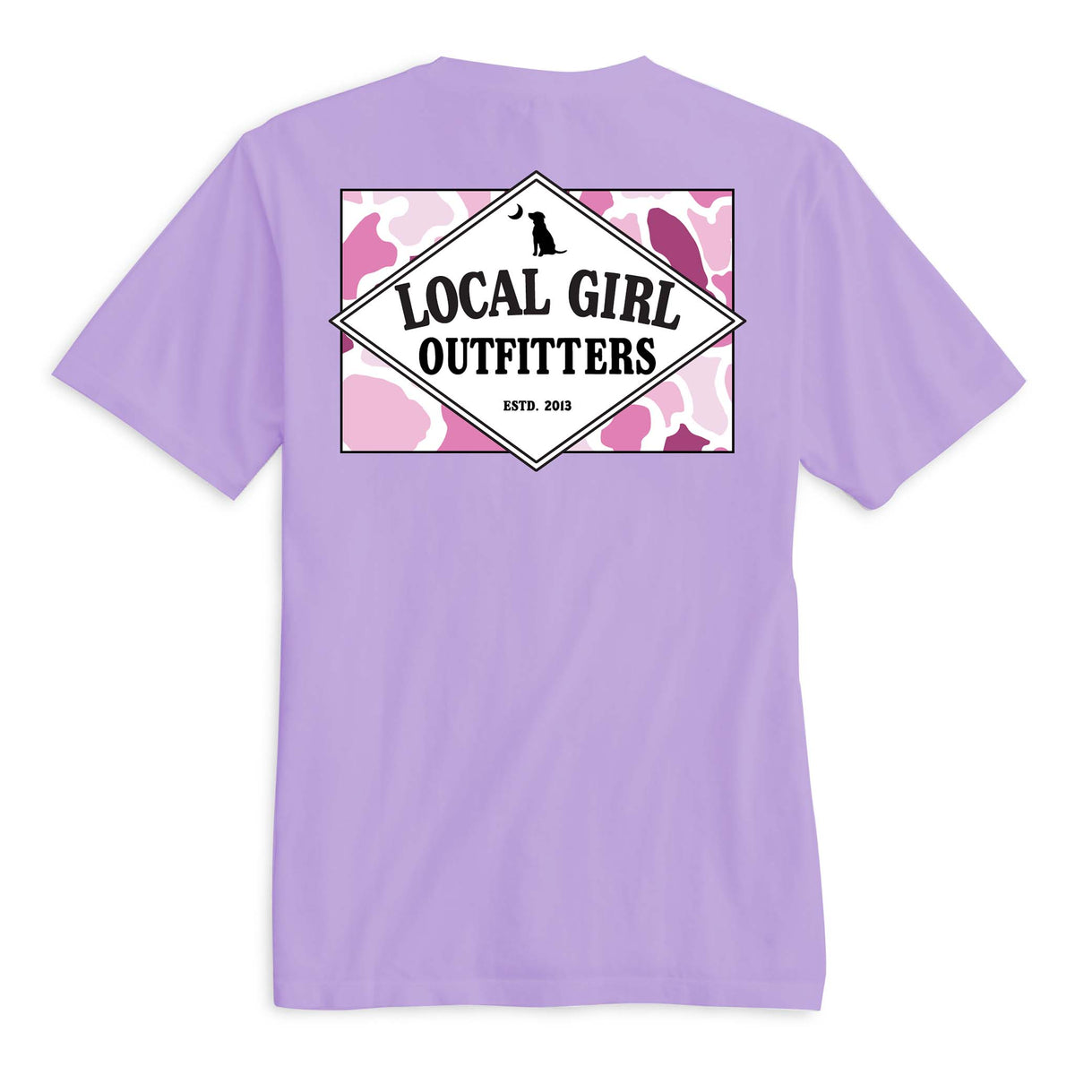 Local Girl Outfitters Founders Flag Short Sleeve T-Shirt in Orchid