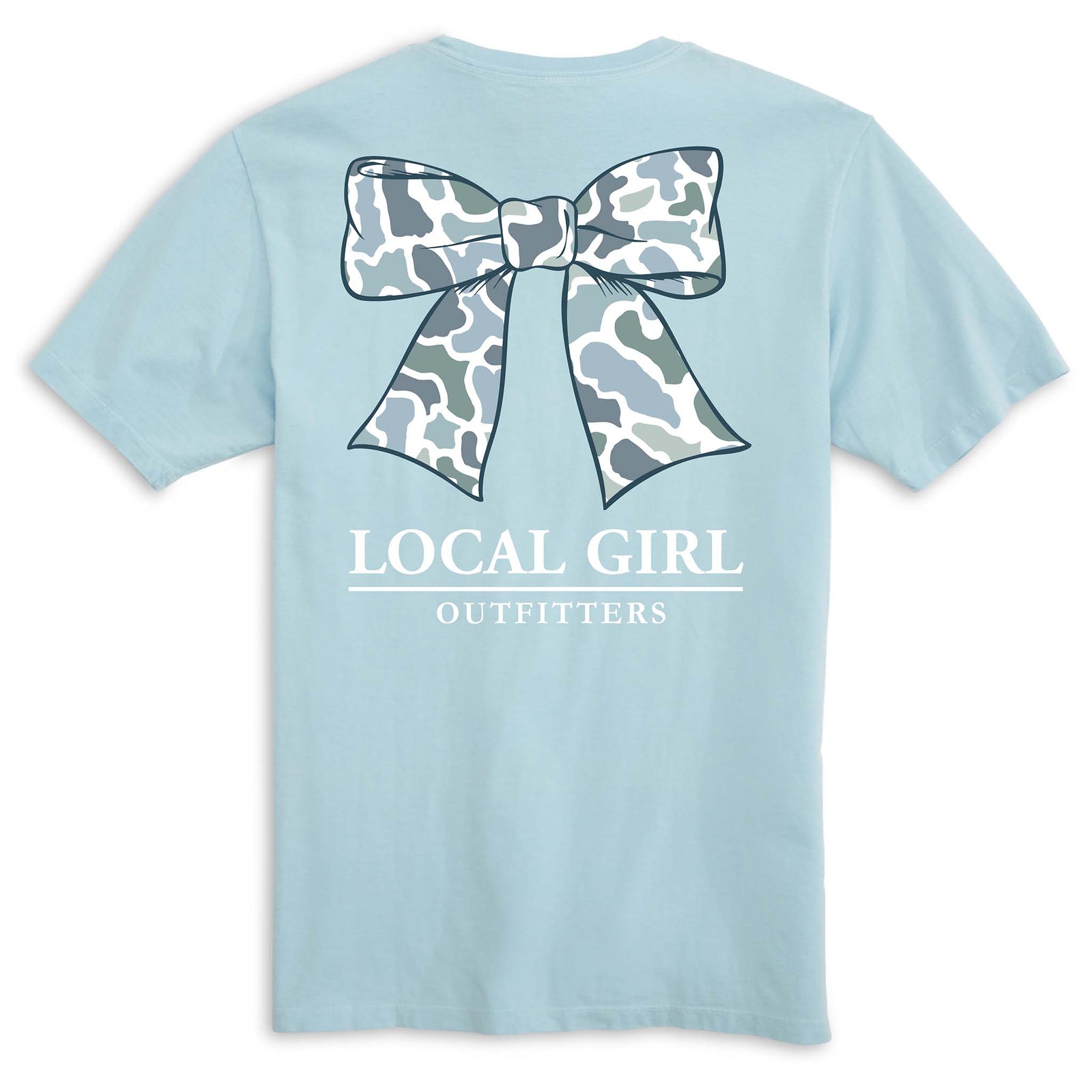 Local Girl Camo Bow Short Sleeve T-Shirt