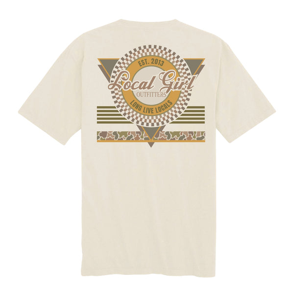 Retro Triangle Short Sleeve T-Shirt in Forest Camo Desert
