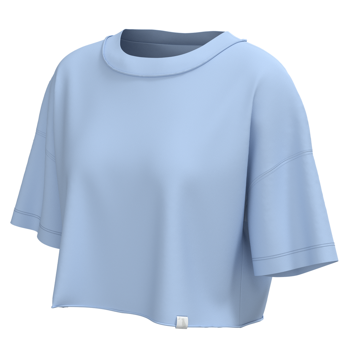 Short Sleeve Boxy Cropped Athletic Top in Periwinkle BY LOCAL GIRL OUTFITTERS