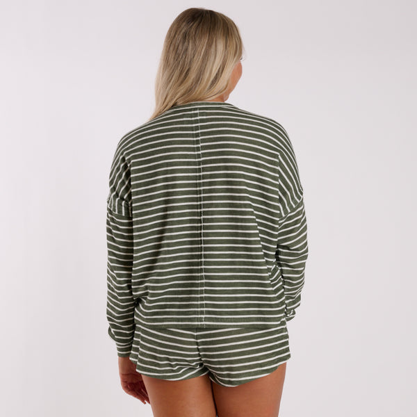 Local Girl Revive Lounge Top in Olive