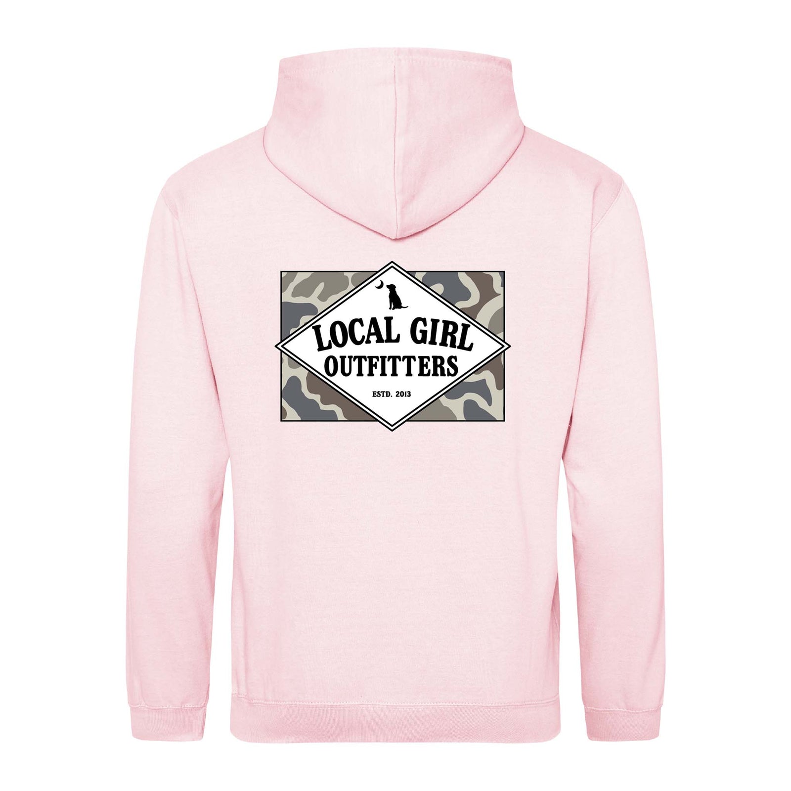 Local Girl Outfitters Founder Flag Hoodie in Baby Pink