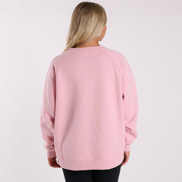 Crescent Crewneck Sweatshirt in Baby Pink