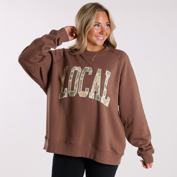 Crescent Crewneck Sweatshirt in Espresso