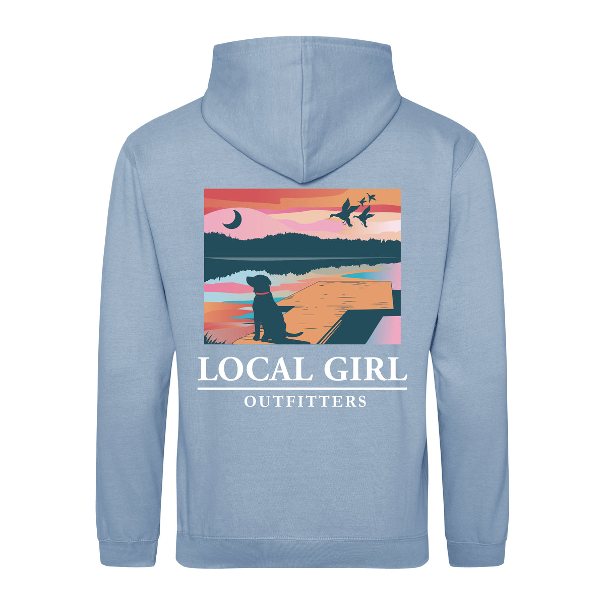 Local Girl outfitters Dock Lab Hoodie in Sky blue