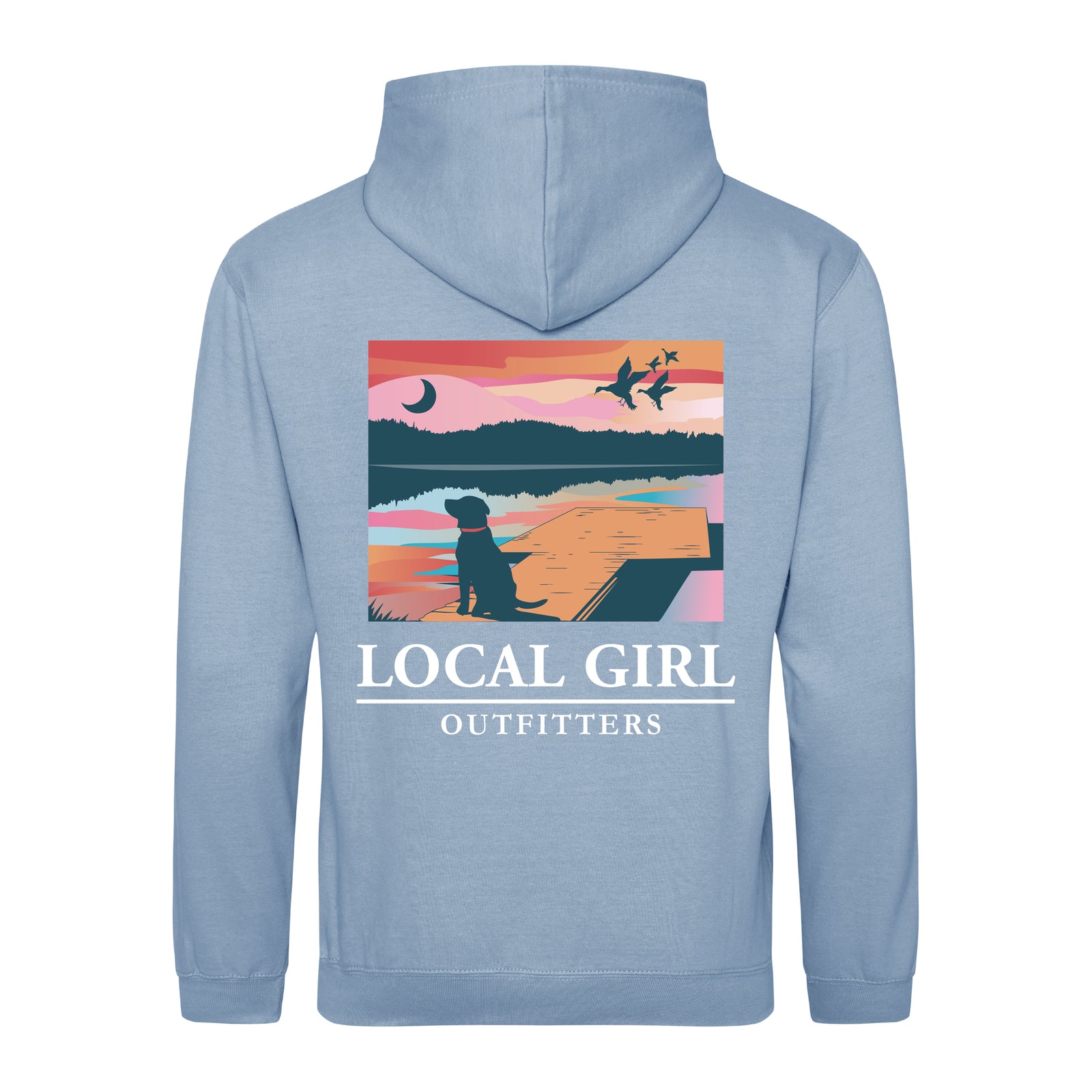Local Girl Dock Lab Hoodie in Sky