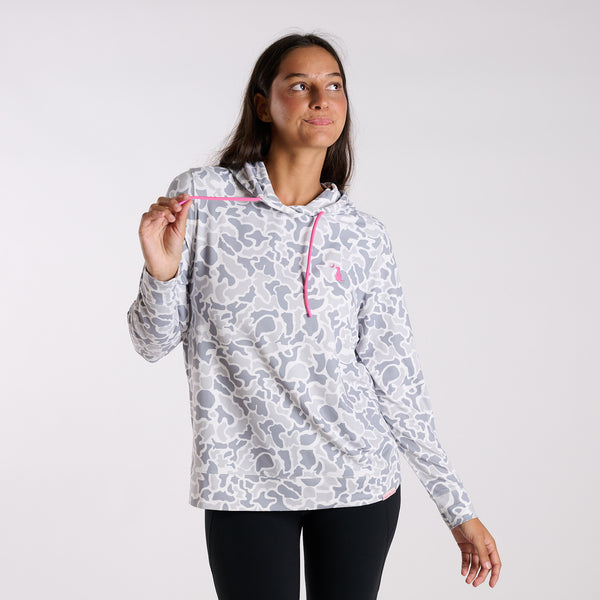 White Camo Performance Hemlock Hoodie