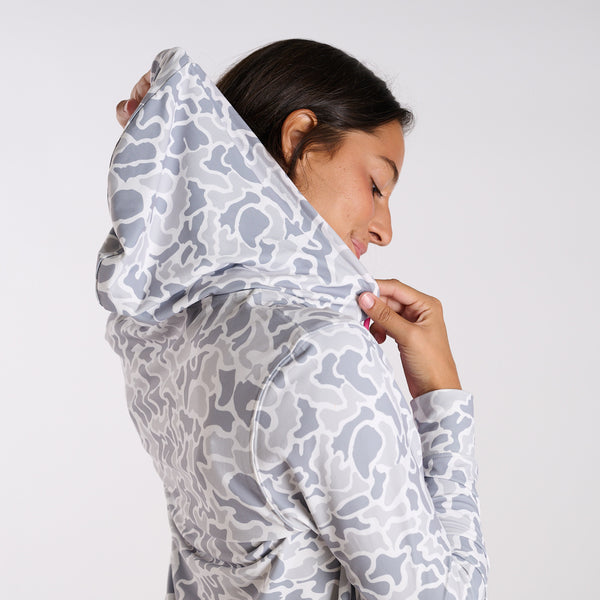 White Camo Performance Hemlock Hoodie