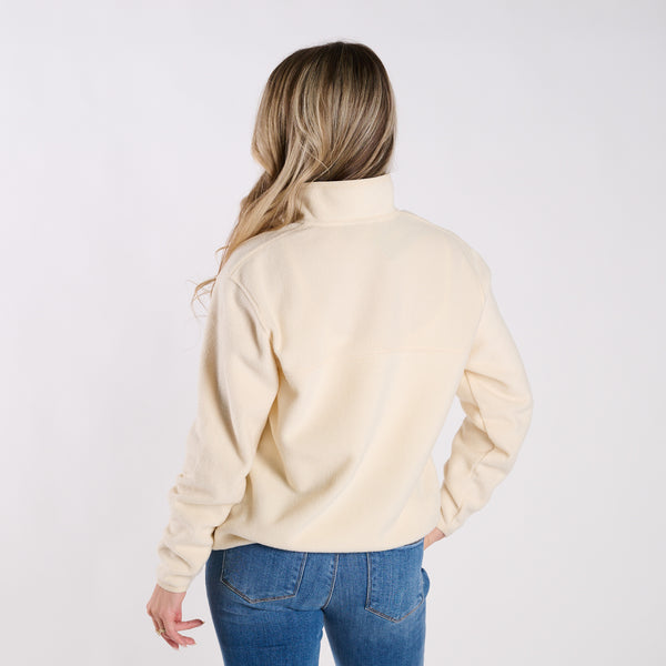 Fleece Quarter Zip in Pullover Toasted Almond