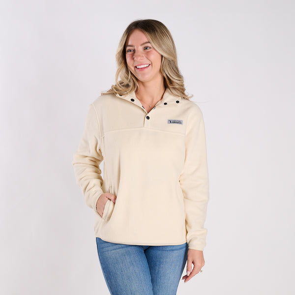 Fleece Quarter Zip in Pullover Toasted Almond