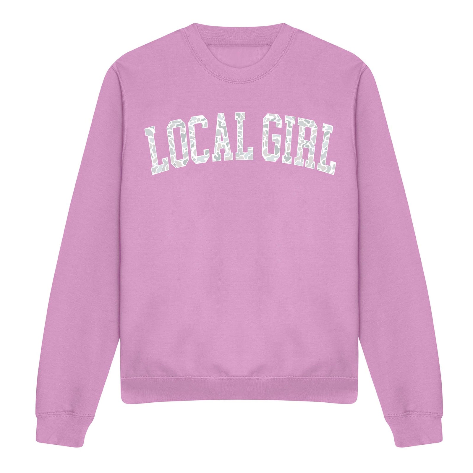 Local Girl Camo Arch Crewneck Sweatshirt