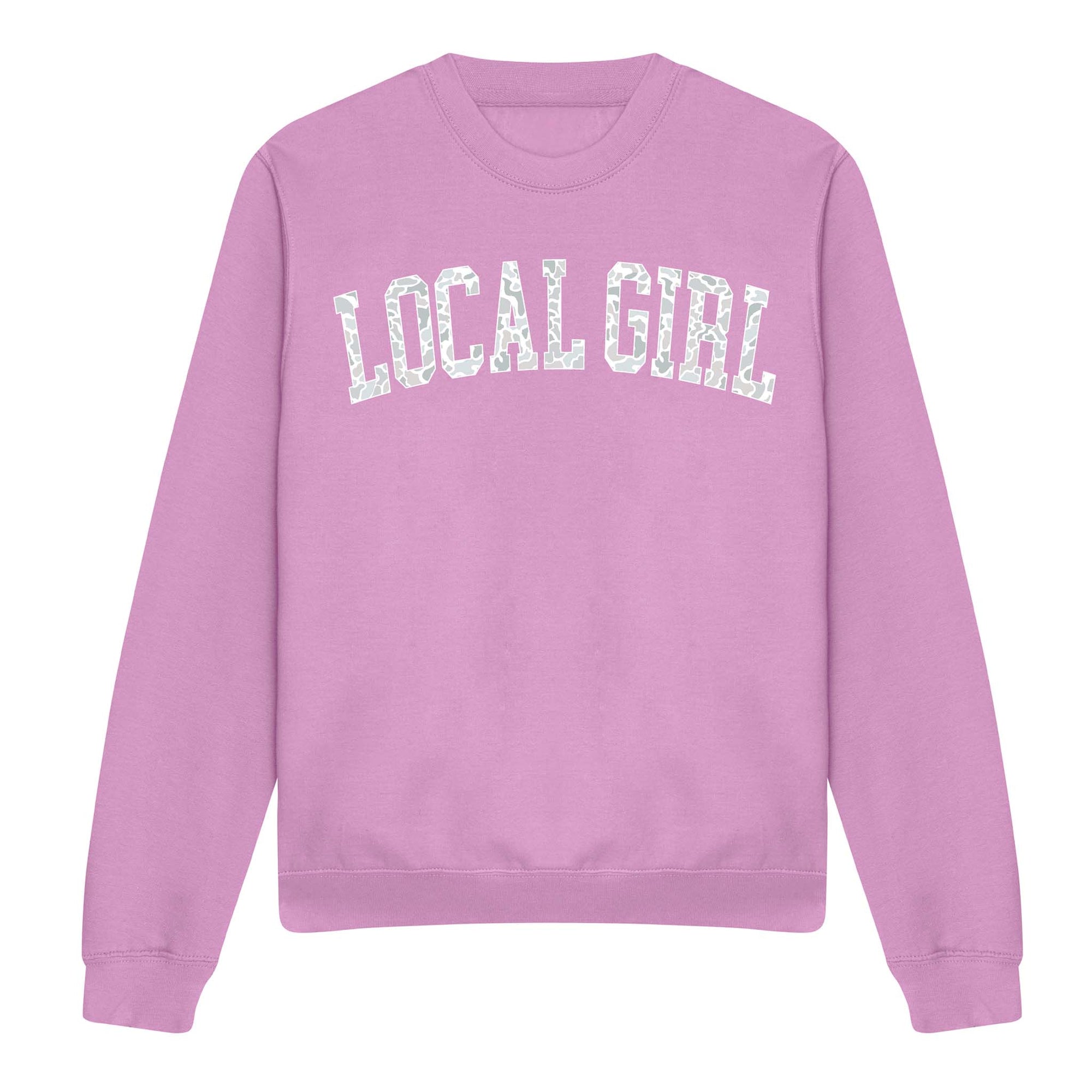 Local Girl Camo Arch Crewneck Sweatshirt
