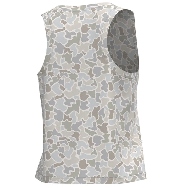 Local Girl Muscle Tank in Forest Saltwater Camo
