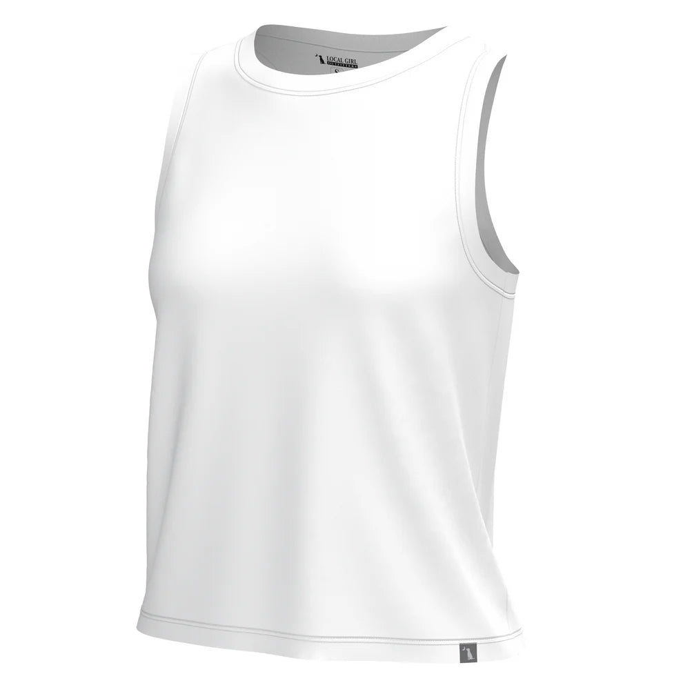 Local Girl Outfitters Muscle Tank in White | Palmetto Moon