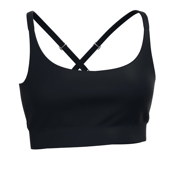 Local Girl Adjustable Strap Sports Bra in Black