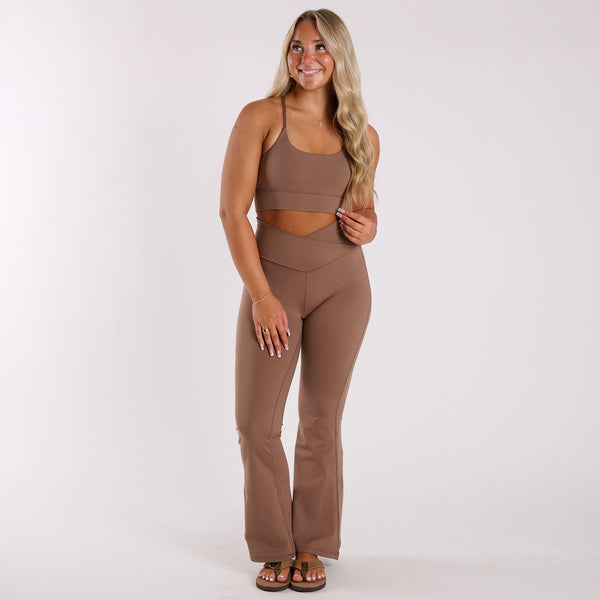 Local Girl Espresso Sports Bra with Adjustable Straps