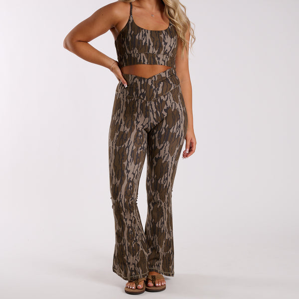 High Waisted Flare Leggings in Original Bottomland