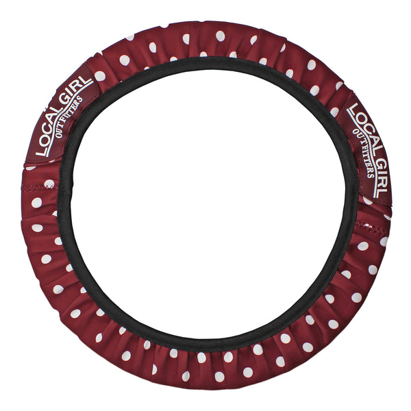 Local Girl Steering Wheel Cover in Berry Polka Dot