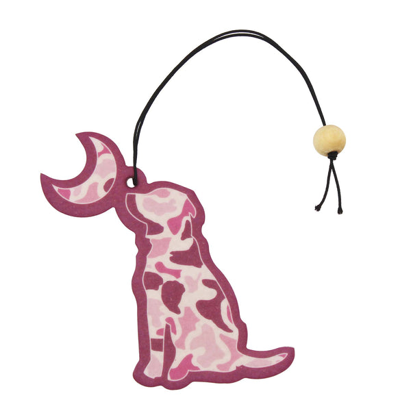 Localflage Pink Camo Dog and Moon Air Freshener