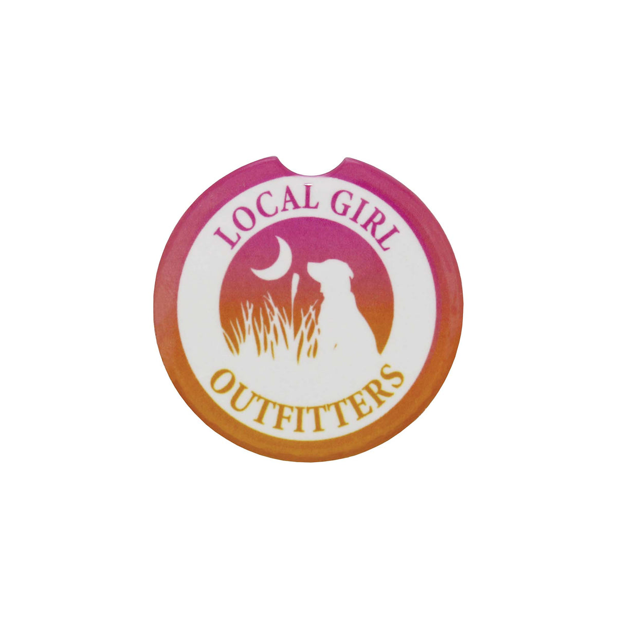 Keep your cup holders clean in style with this car coaster from Local Girl Outfitters. Designed to absorb drips and add personality to your ride.