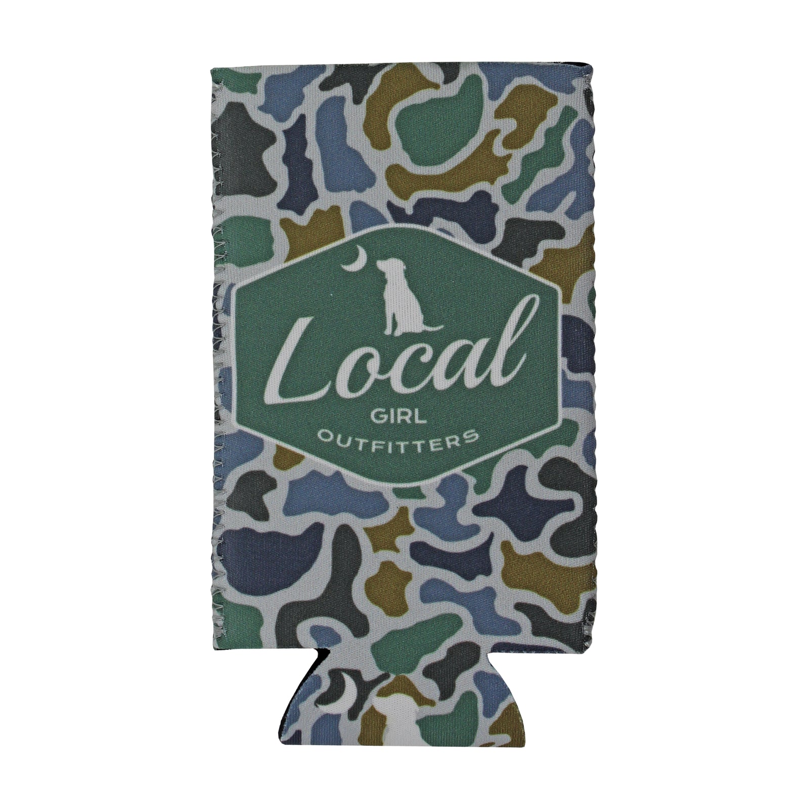 Local girl outfitters Localflage Bluff Badge Slim Can Cooler