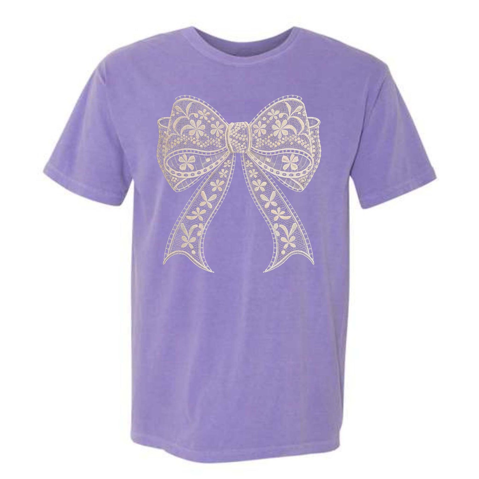 Lace Bow Short Sleeve T-Shirt