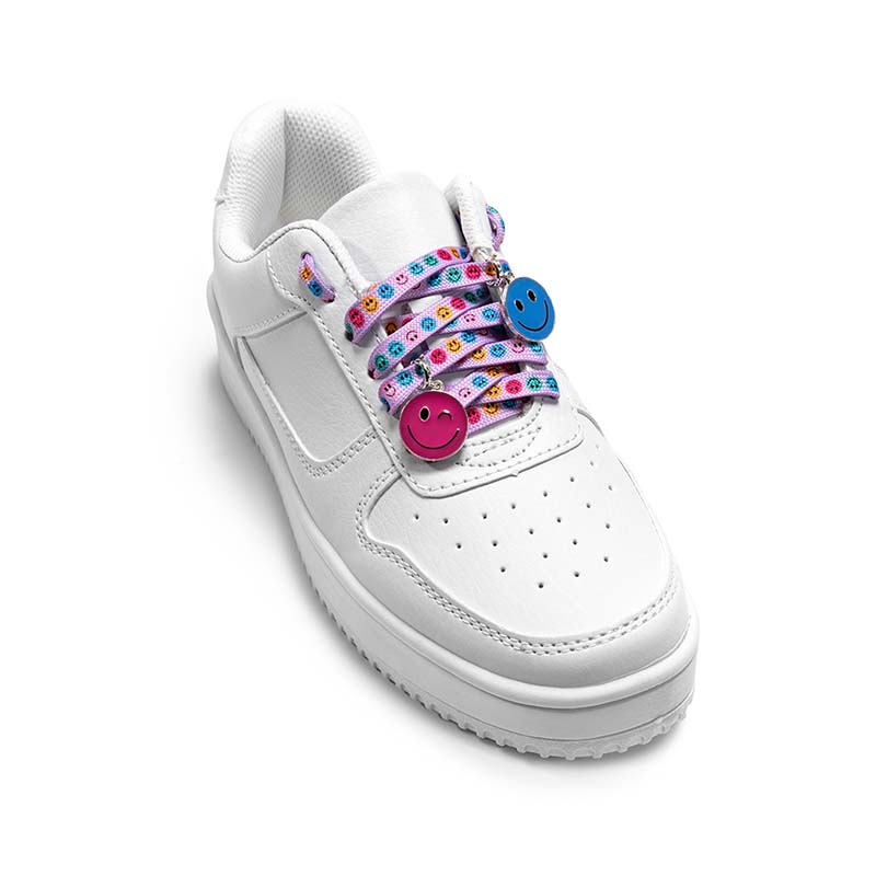 Colorful Smiles Shoe Laces with Charms