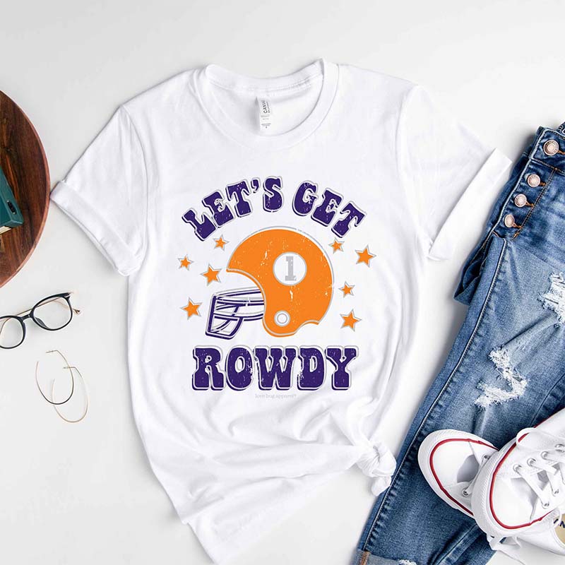 Let&#39;s Get Rowdy Short Sleeve T-Shirt in Orange