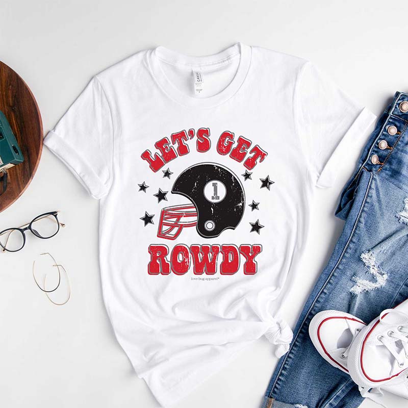 WK Let&#39;s Get Rowdy Short Sleeve T-Shirt in Red