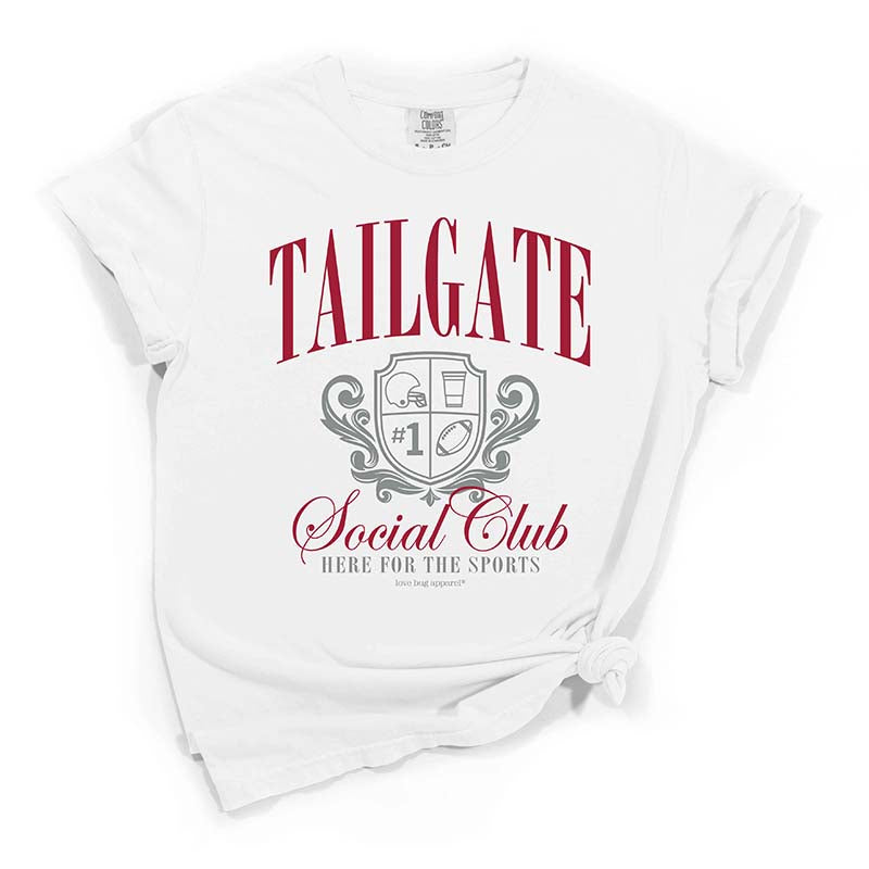 Tailgate Social Club Short Sleeve T-Shirt in Crimson