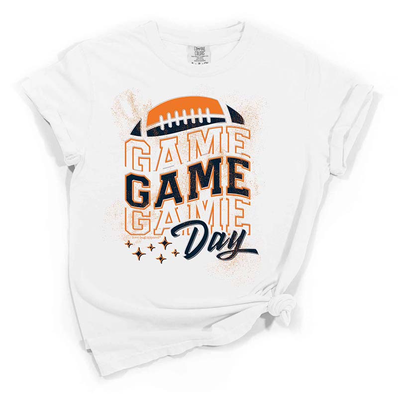 Gameday Short Sleeve T-Shirt in Navy and Orange