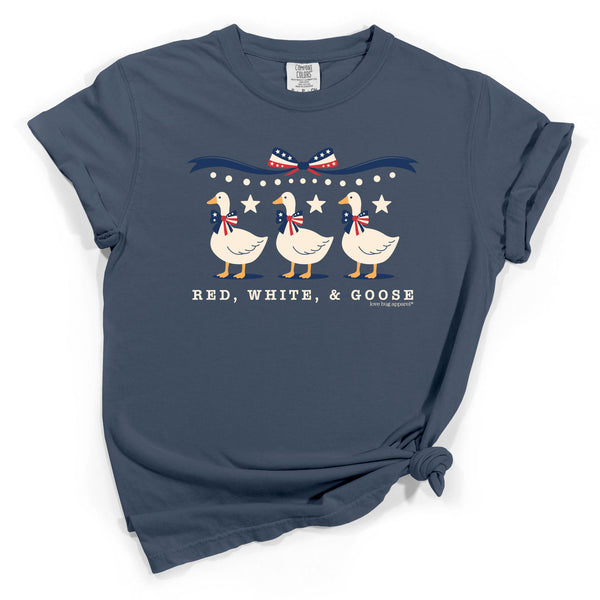 Red, White, & Goose Short Sleeve T-Shirt in Navy